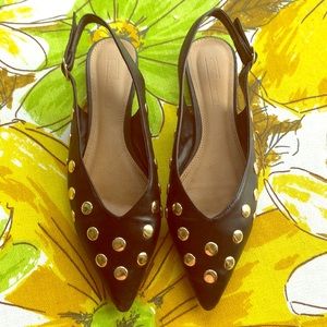 ASOS DESIGN Lasca studded pointed ballet flats